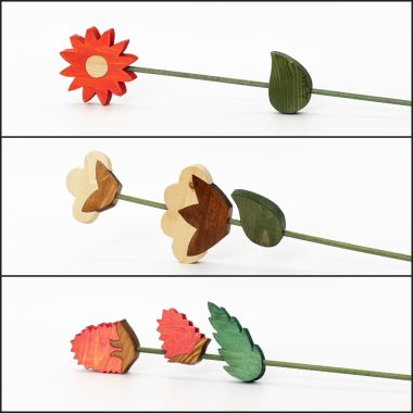 fiore in legno 50 cm